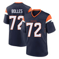 D.Broncos #72 Garett Bolles Player Navy Home Game Ndoa Stitched Jerseys