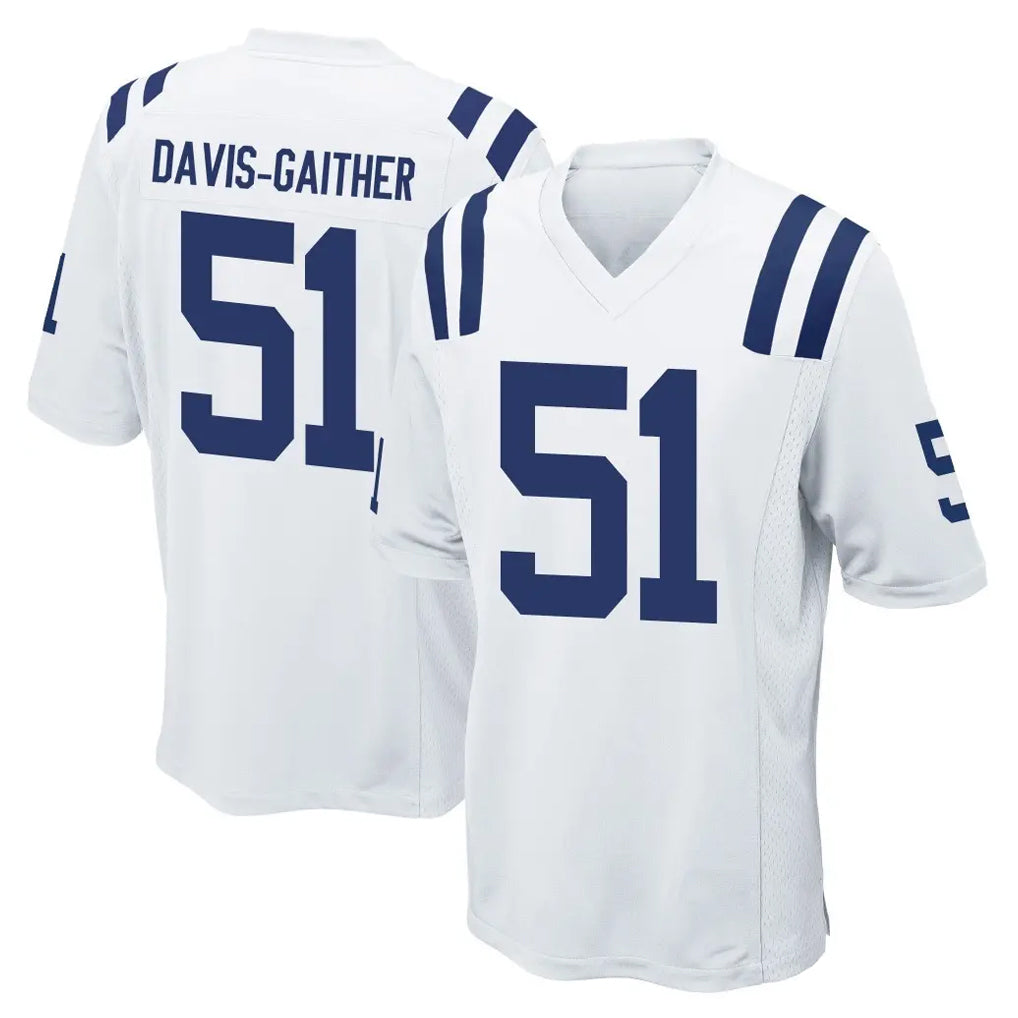IN.Colts #51 Akeem Davis-Gaither Player White Home Game Ndoa Stitched Jerseys
