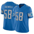 D.Lions #58 Penei Sewell Player Blue Vapor F.U.S.E. Limited Home Game Ndoa Stitched Jerseys