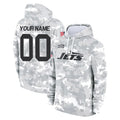 Custom NY.Jets Arctic Camo Salute to Service Pullover Hoodies Limited Game Any Name & Numbers Ndoa Stitched Jerseys