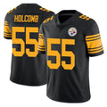 P.Steelers #55 Cole Holcomb Player Black Limited Color Rush Home Game Ndoa Stitched Jerseys