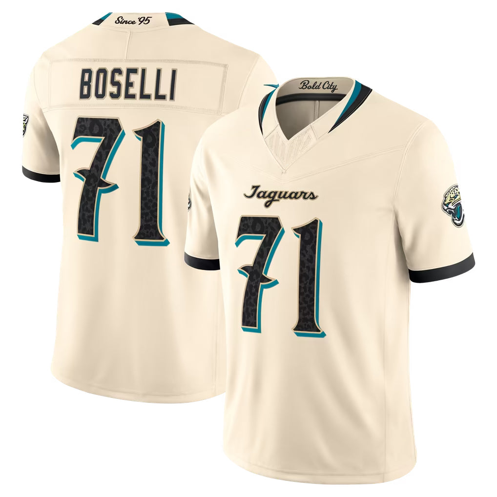 J.Jaguars #71 Tony Boselli?Player Natural Limited 2026 Rivalries Collection Game Ndoa Stitched Jerseys