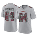 SF.49ers #64 Jake Brendel Player Gray Atmosphere Fashion Home Game Ndoa Stitched Jerseys