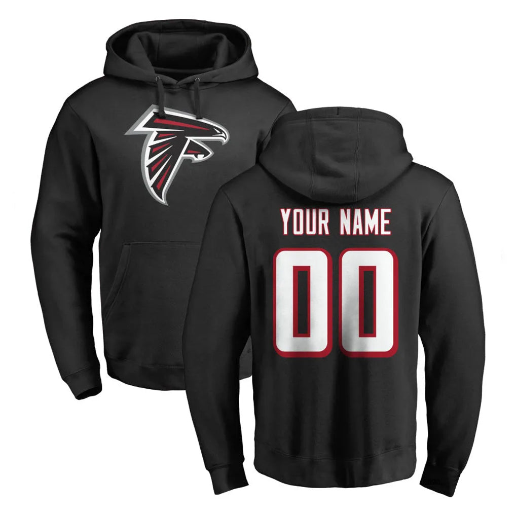 Custom A.Falcons Black Salute to Service Hoodies Any Name & Numbers Ndoa Stitched Jerseys