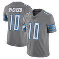 D.Lions #10 Isiah Pacheco Player Gray Vapor Untouchable Limited Home Game Ndoa Stitched Jerseys
