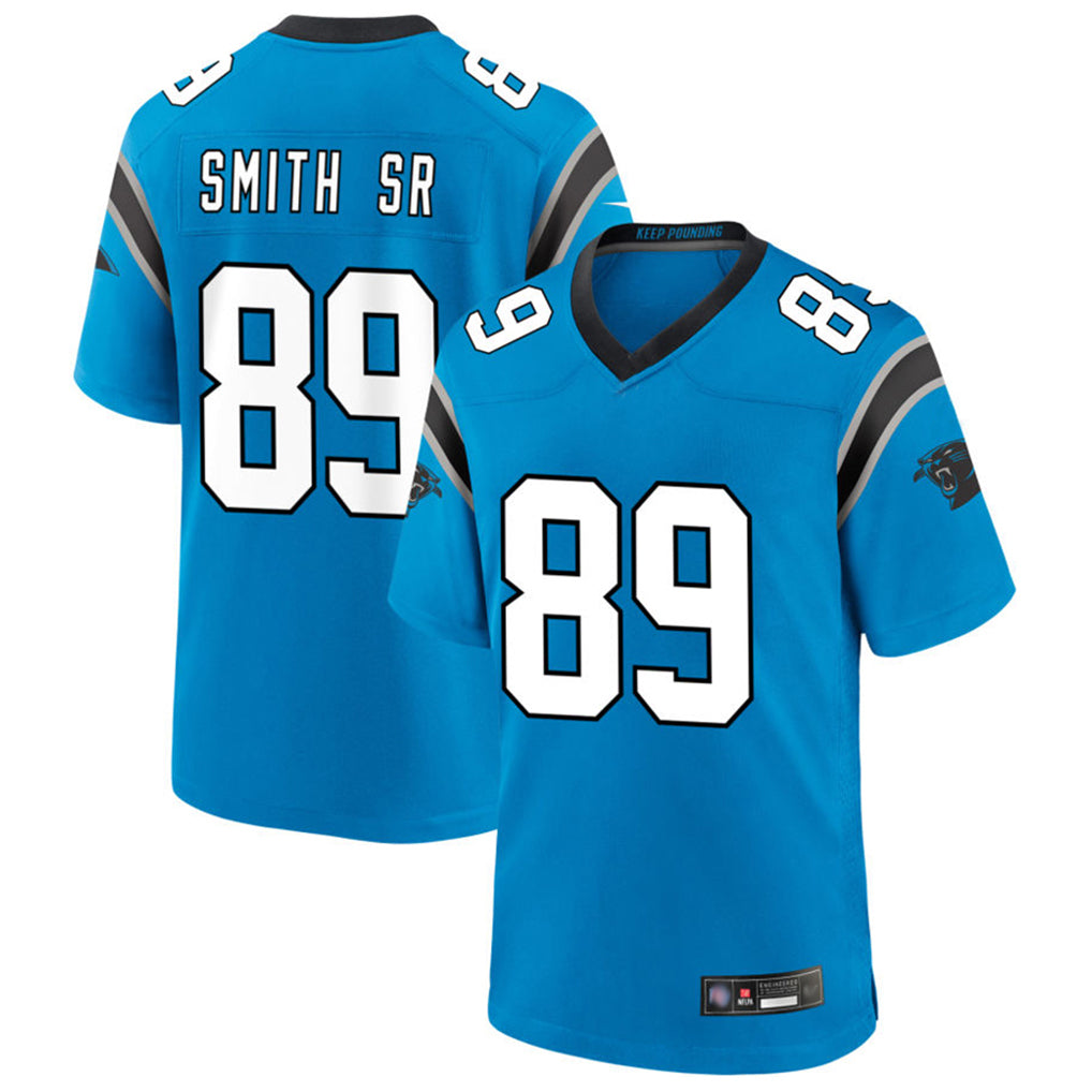 C.Panthers #89 Steve Smith Sr Player Blue Home Game Ndoa Stitched Jerseys