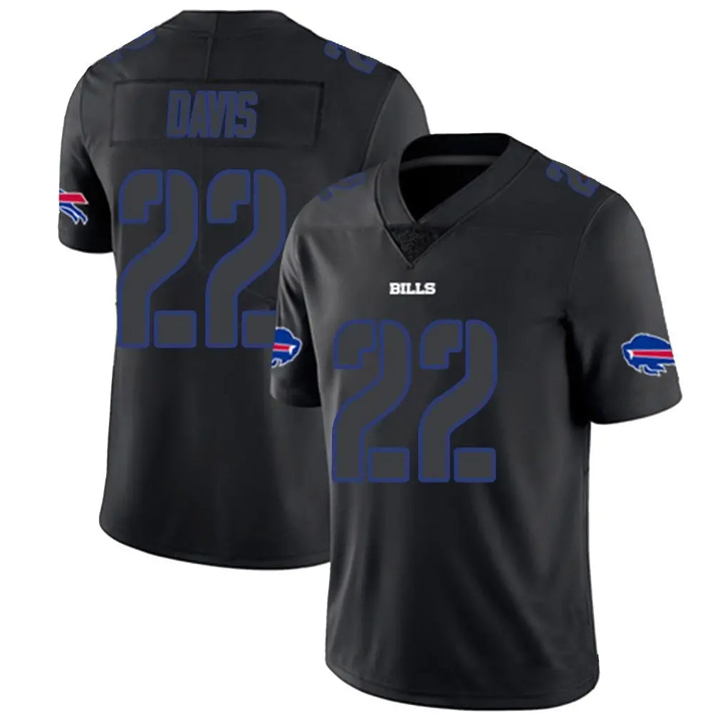 B.Bills #22 Ray Davis Player Limited Black Impact Ndoa Stitched Jerseys