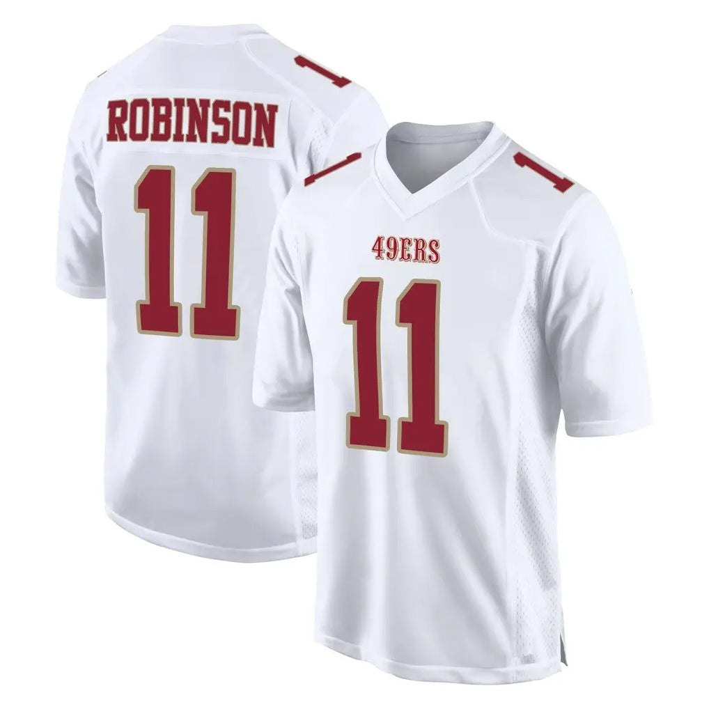 SF.49ers #11 Demarcus Robinson Player White Fashion Home Game Ndoa Stitched Jerseys