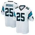 C.Panthers #25 Jonathon Brooks Player White Game Ndoa Stitched Jerseys