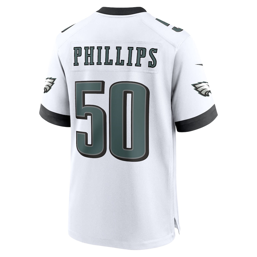Ndoa P.Eagles #50 Jaelan Phillips White Game Jersey