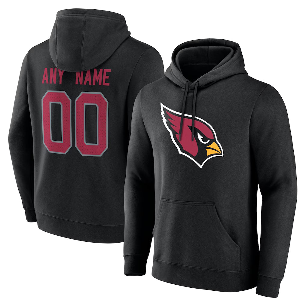 Custom A.Cardinals Black Salute to Service Pullover Hoodies Any Name & Numbers Ndoa Stitched Jerseys