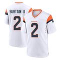 D.Broncos #2 Pat Surtain II Player White Home Game Ndoa Stitched Jerseys