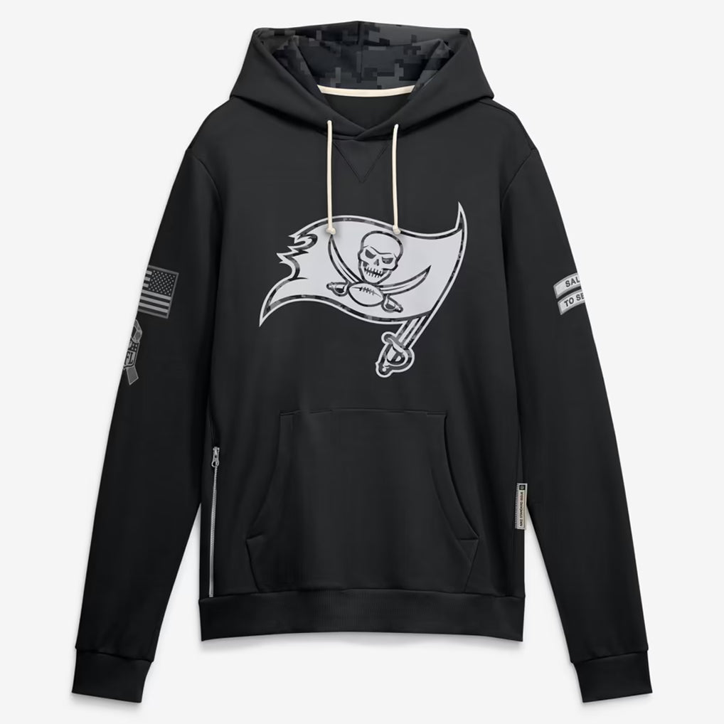 TB.Buccaneers 2026 Black Logo Pullover Hoodies Limited Game Ndoa Stitched Jerseys