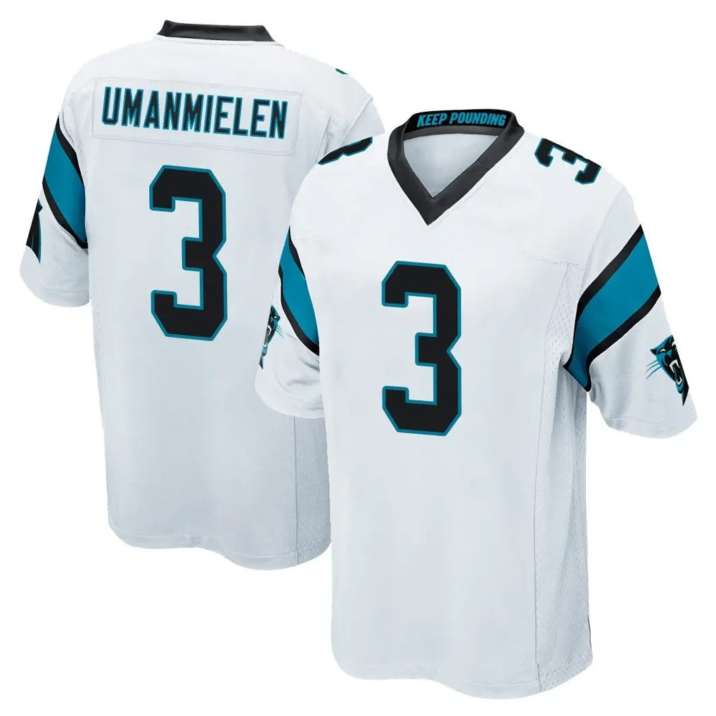 C.Panthers #3 Princely Umanmielen Player White Game Ndoa Stitched Jerseys