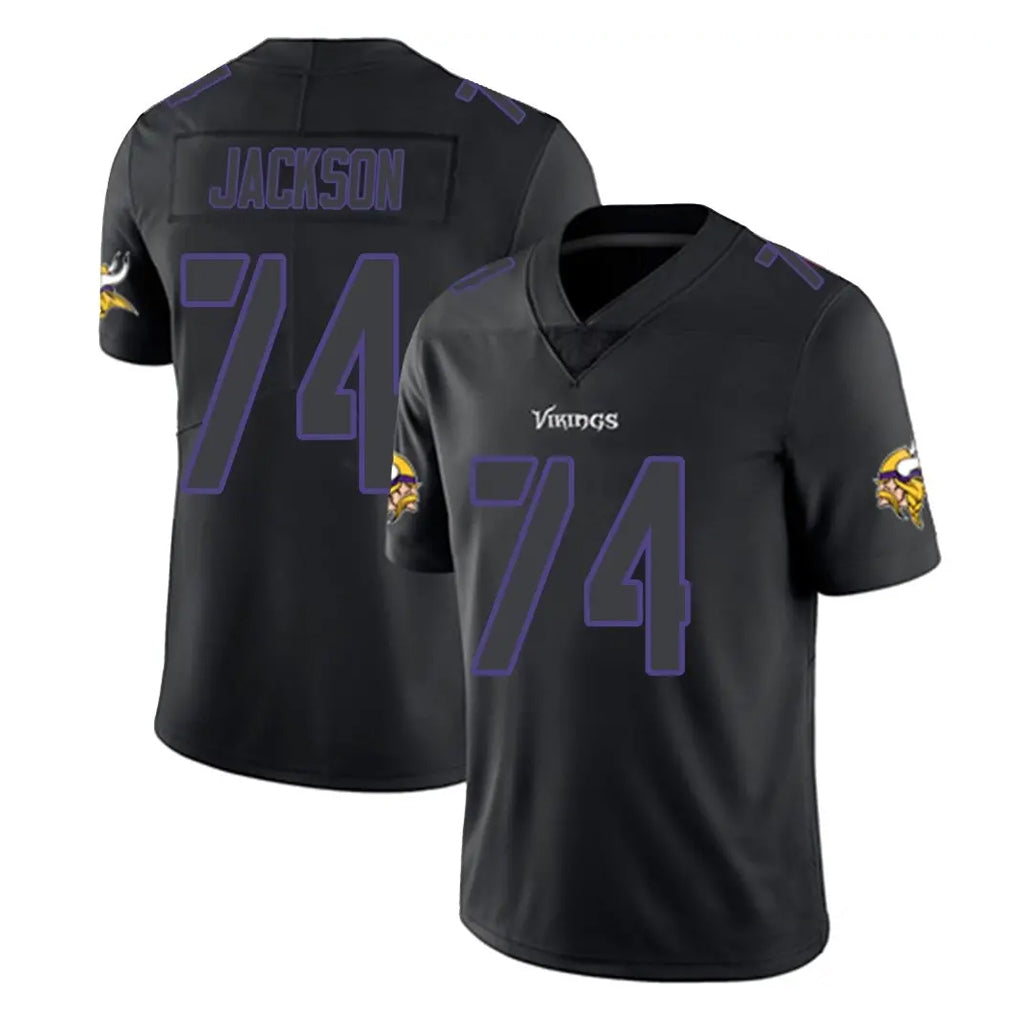 MN.Vikings #74 Donovan Jackson Player Black Impact LImited Home Game Ndoa Stitched Jerseys