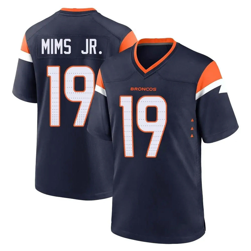 D.Broncos #19 Marvin Mims Jr. Player Navy Home Game Ndoa Stitched Jerseys