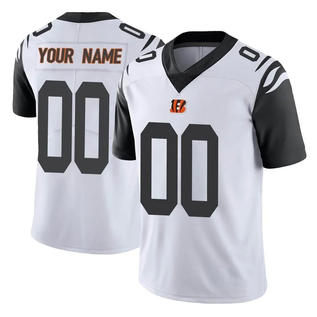 Custom C.Bengals White Color Rush Vapor Untouchable Limted Home Game Any Name & Numbers Ndoa Stitched Jerseys