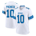 D.Lions #10 Isiah Pacheco Player White Alternate Home Game Ndoa Stitched Jerseys