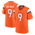 D.Broncos #9 Talanoa Hufanga Player Orange Home Game Ndoa Stitched Jerseys