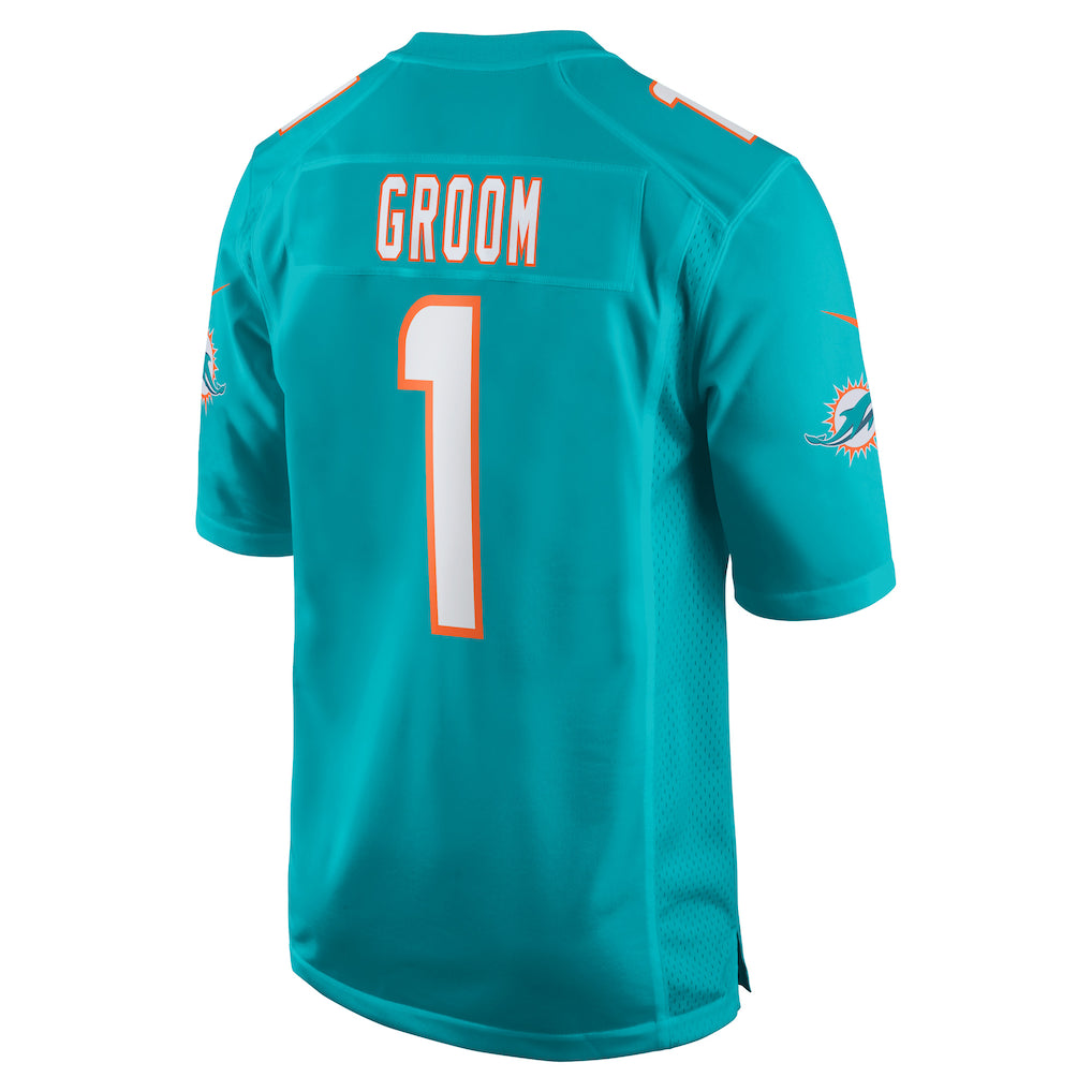Ndoa M.Dolphins #1 Groom Aqua Game Jersey
