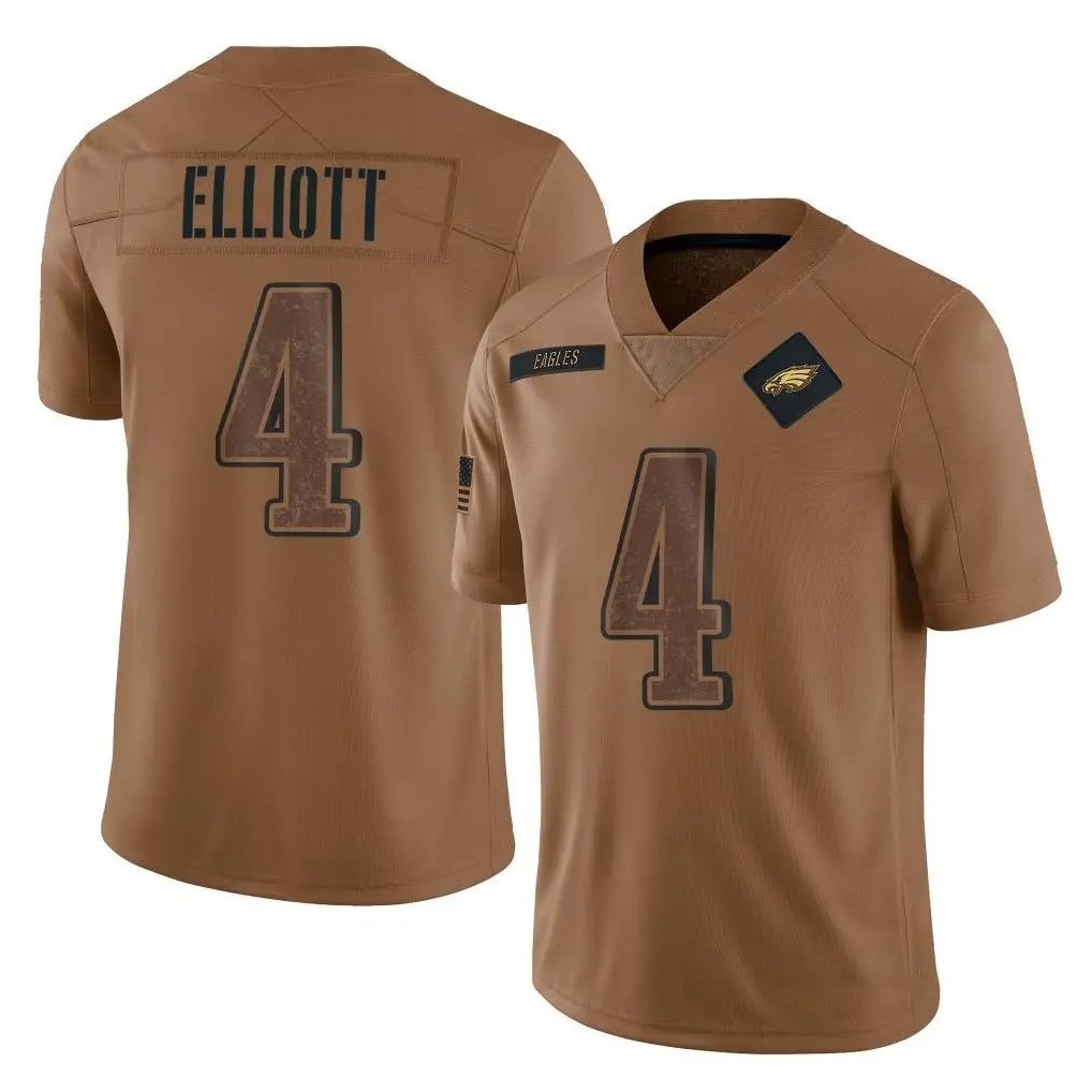 P.Eagles #4 Jake Elliott Player Brown Salute To Service Limited Ndoa Stitched Jerseys