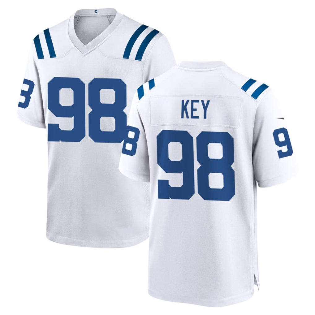 IN.Colts #98 Arden Key Player White Home Game Ndoa Stitched Jerseys