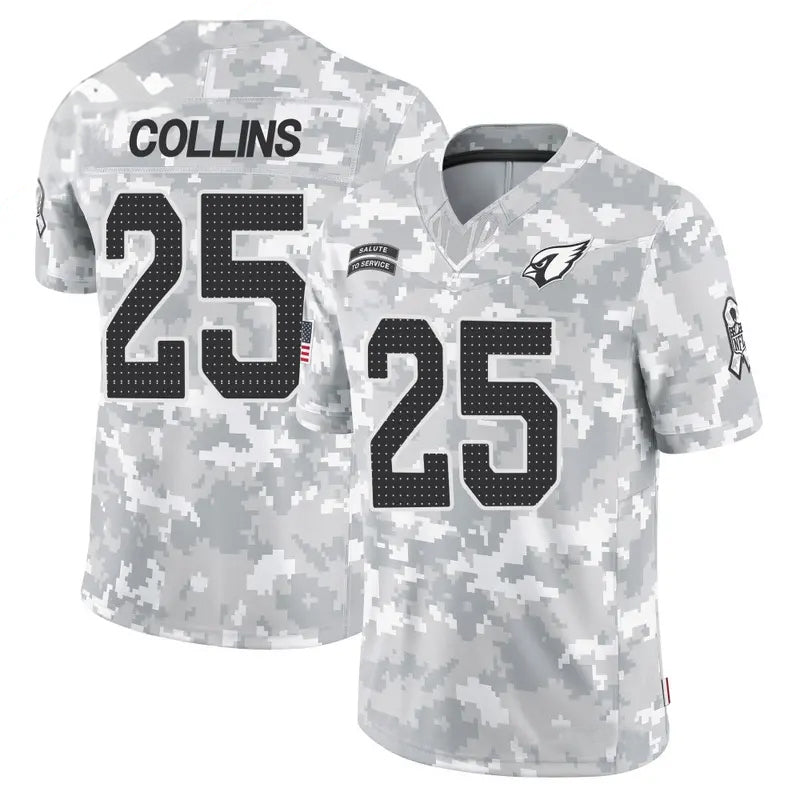 A.Cardinals #25 Zaven Collins Player Camo Salute to Service Limited Ndoa Stitched Jerseys