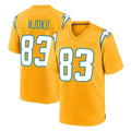LA.Chargers #83 David Njoku Player Gold Home Game Stitched Jerseys
