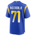 Ndoa LA.Rams #71 Warren McClendon Jr. Royal Team Game Jersey