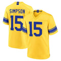 LA.Rams #15 Ty Simpson Player Gold Classic Sol Home Game Ndoa Stitched Jerseys
