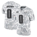 P.Eagles #0 Hollywood Brown Player Arctic Camo Salute to Service Limited Game Ndoa Stitched Jerseys