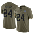 B.Bills #24 Cole Bishop Player Olive Salute To Service Game Ndoa Stitched Jerseys