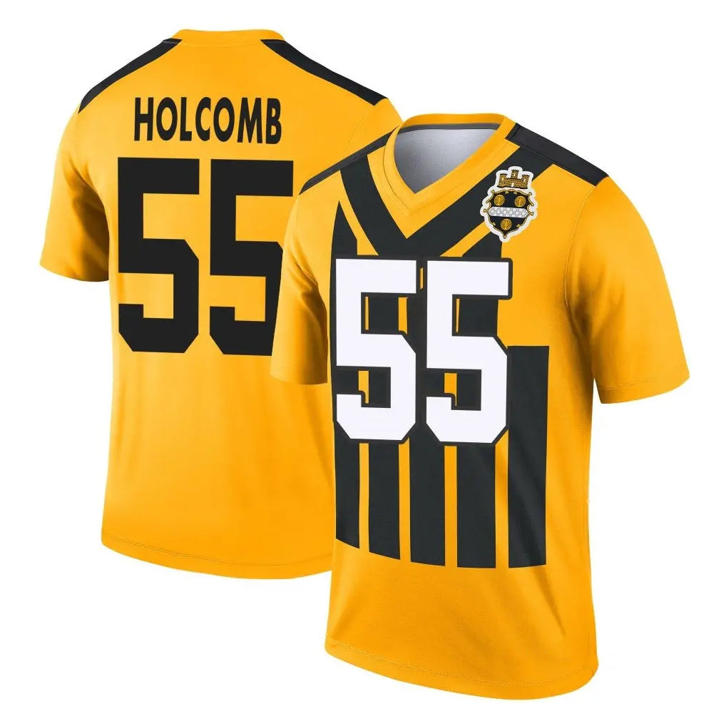 P.Steelers #55 Cole Holcomb Player Gold Legend Limited 1933 Throwback Performance Home Game Ndoa Stitched Jerseys
