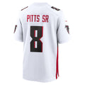 A.Falcons #8 Kyle Pitts Sr. Player White Home Game Ndoa Stitched Jerseys