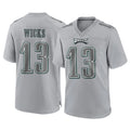 P.Eagles #13 Dontayvion Wicks Player Gray Atmosphere Fashion Home Game Ndoa Stitched Jerseys