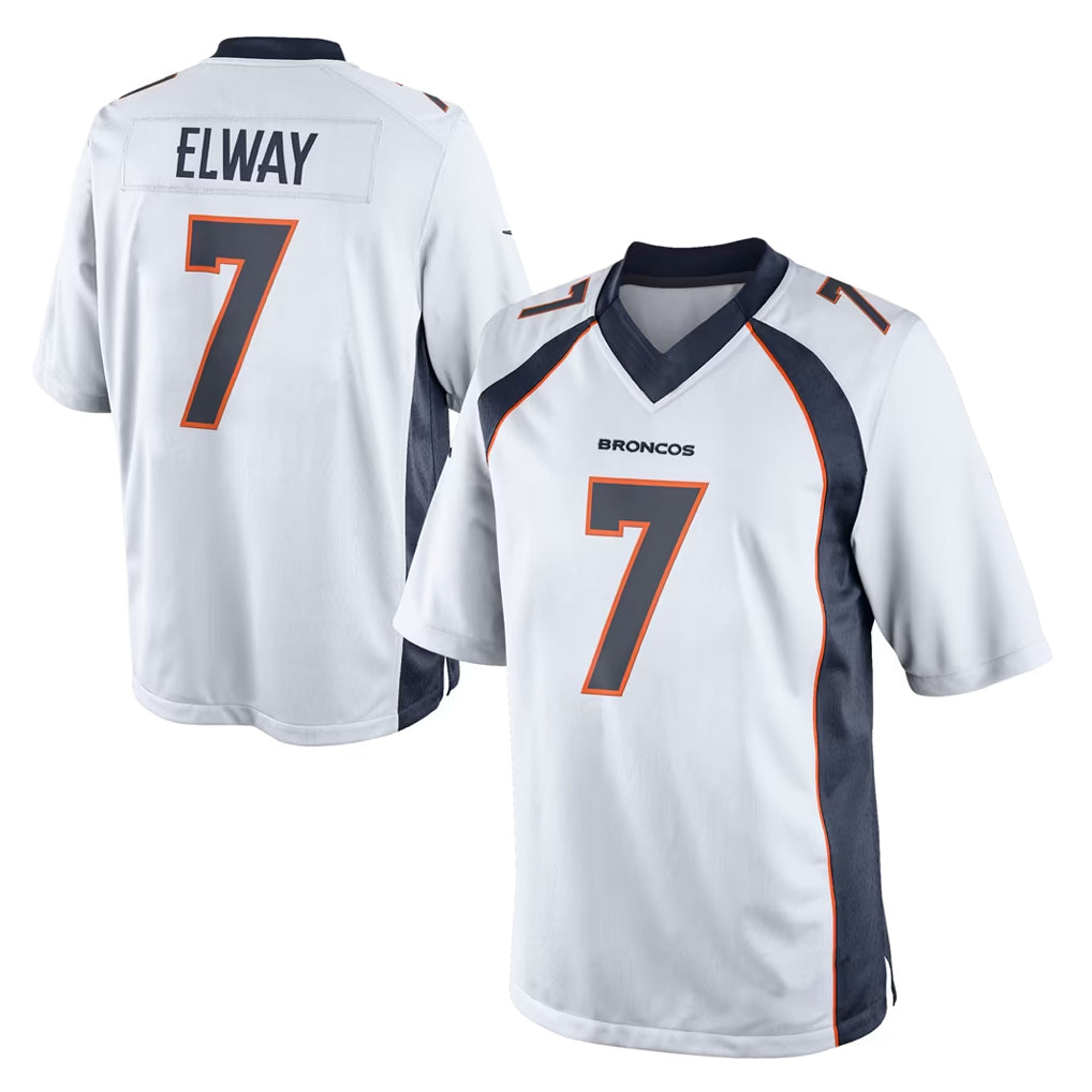 D.Broncos #7 John Elway Player White Game Ndoa Stitched Jerseys