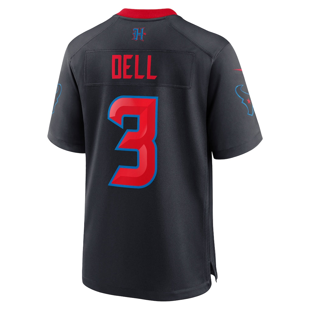Ndoa H.Texans #3 Tank Dell Navy 2nd Alternate Game Jersey