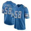 D.Lions #58 Penei Sewell Player Blue Home Game Ndoa Stitched Jerseys