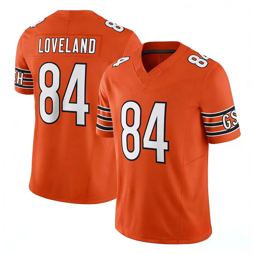 C.Bears #84 Colston Loveland Player Orange Vapor F.U.S.E. Limited Home Game Ndoa Stitched Jerseys