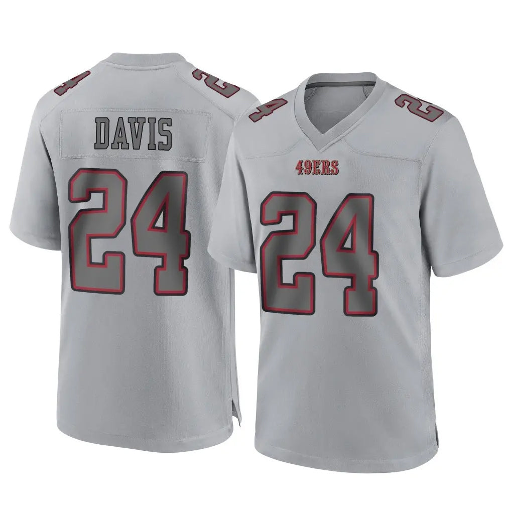 SF.49ers #24 Ashtyn Davis Player Gray Atmosphere Fashion Home Game Ndoa Stitched Jerseys