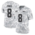 S.Seahawks #8 Jadarian Price Player Arctic Camo Limited Salute To Service Home Game Ndoa Stitched Jerseys