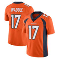 D.Broncos #17 Jaylen Waddle Player Orange Color Vapor Untouchable Limited Game Ndoa Stitched Jerseys