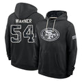 SF.49ers #54 Fred Warner Player 2026 Black Logo Pullover Hoodies Limited Game Ndoa Stitched Jerseys