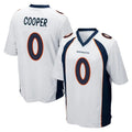 D.Broncos #0 Jonathon Cooper Player White Game Ndoa Stitched Jerseys