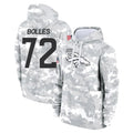 D.Broncos #72 Garett Bolles Player Arctic Camo Salute to Service Hoodies Limited Game Ndoa Stitched Jerseys