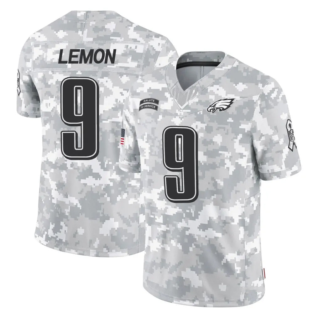 P.Eagles #9 Makai Lemon Player Arctic Camo Salute to Service Limited Game Ndoa Stitched Jerseys