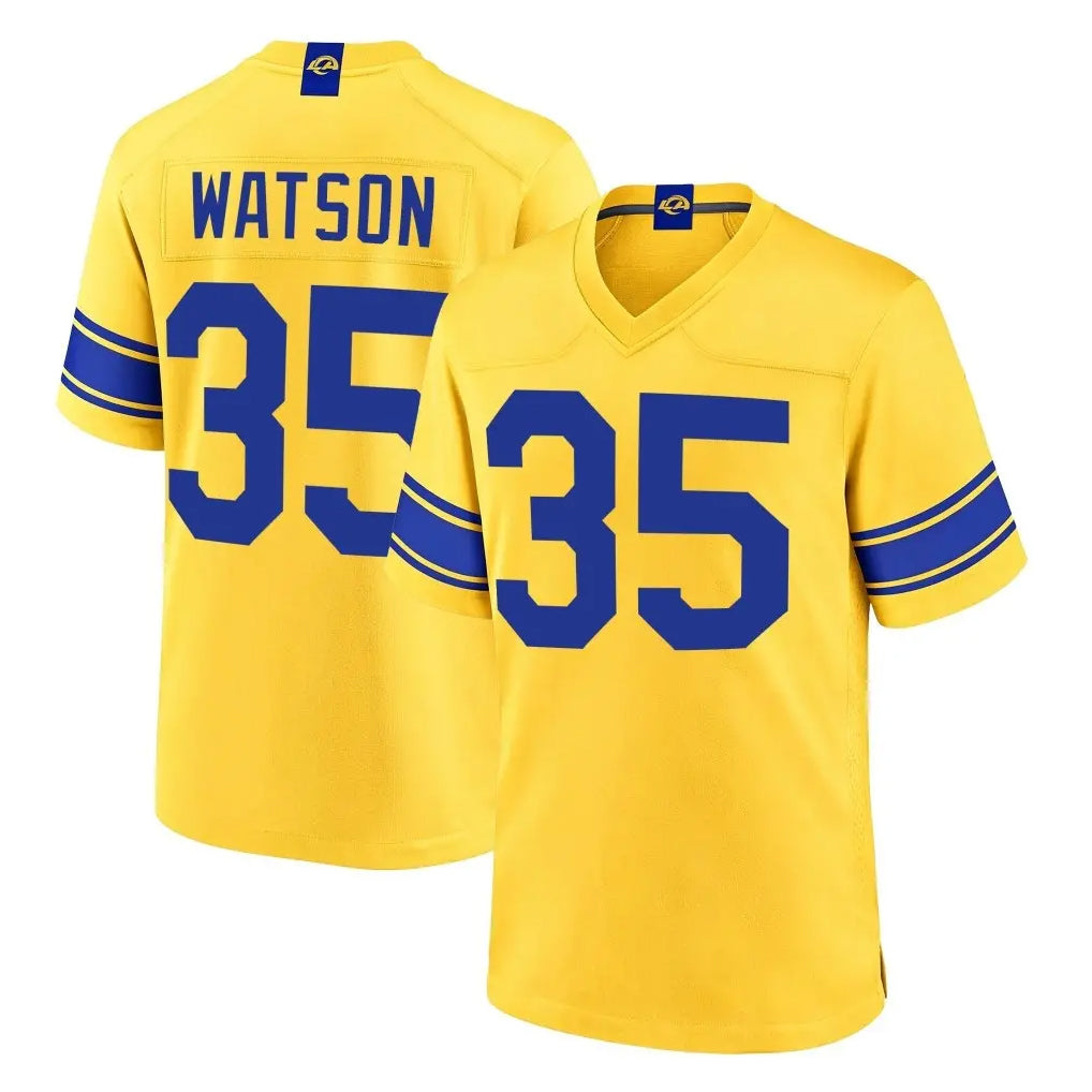 LA.Rams #35 Jaylen Watson Player Gold Classic Sol Home Game Ndoa Stitched Jerseys
