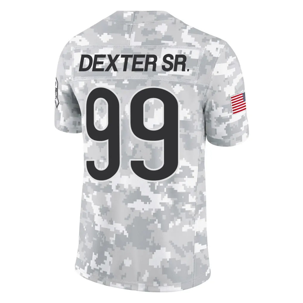 C.Bears #99 Gervon Dexter Sr. Player Arctic Camo Salute to Service Limited Ndoa Stitched Jerseys