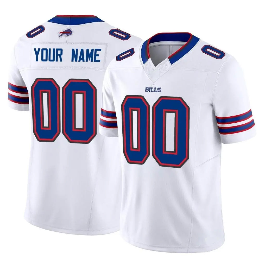 Custom B.Bills White Vapor F.U.S.E. Limited Home Game Any Name & Numbers Ndoa Stitched Jerseys