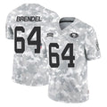 SF.49ers #64 Jake Brendel Player Arctic Camo Limited Salute To Service Home Game Ndoa Stitched Jerseys